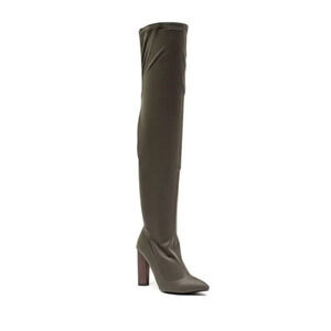 French blu Stella Over The Knee Block Heel Boots
